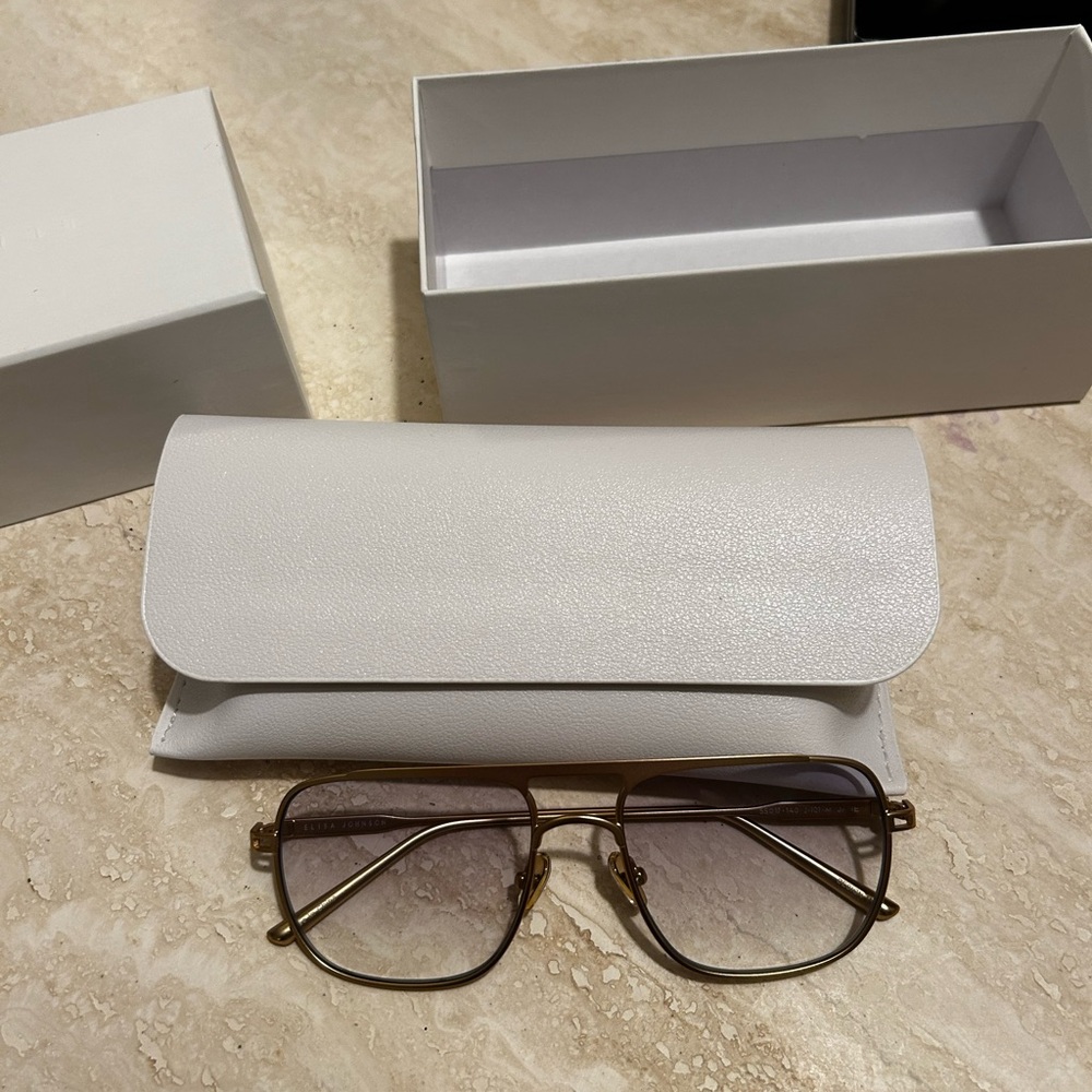 Elisa Johnson Jane Metal Clear Glasses - Picture 5 of 7